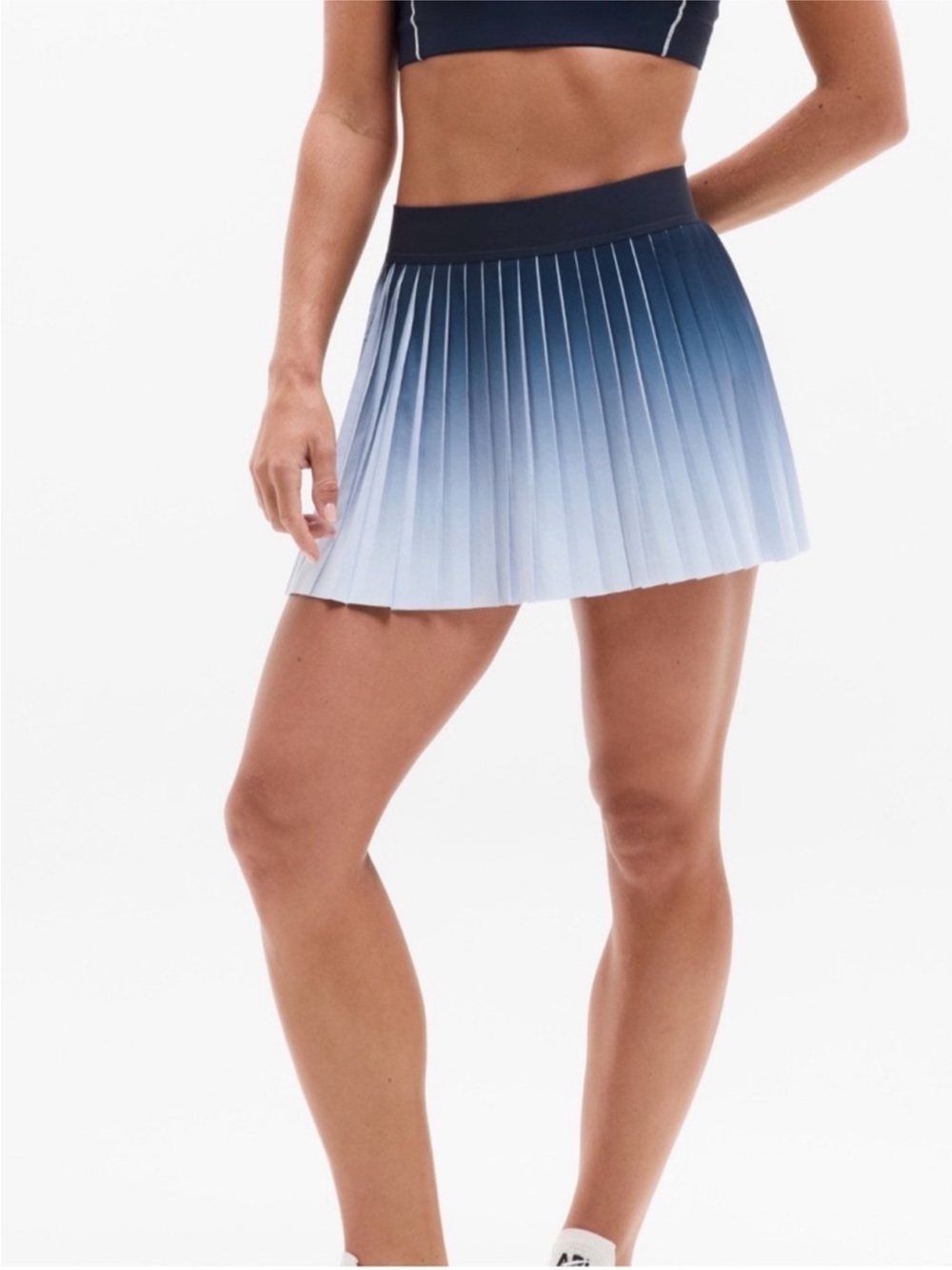 Athleta NWT Pleated Ombre Blue Tennis Skort. Size XL